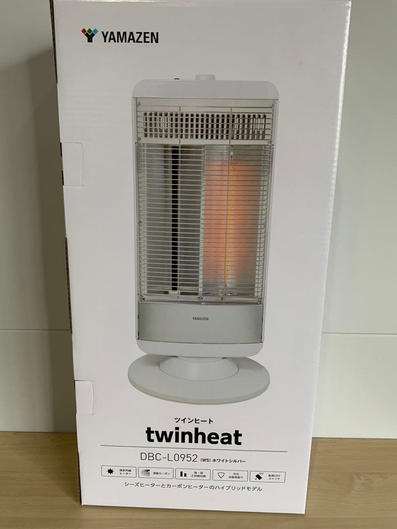 新品箱不良 YAMAZEN ツインヒート ホワイトシルバー DBC-L0952 - メルカリ