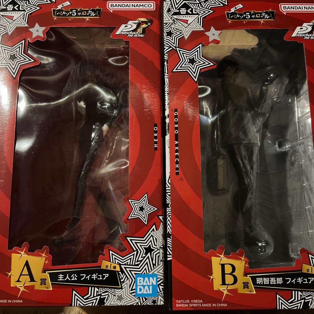 ペルソナ 一番くじ フィギュア B賞 明智吾郎 A賞 雨宮蓮 主人公 セット