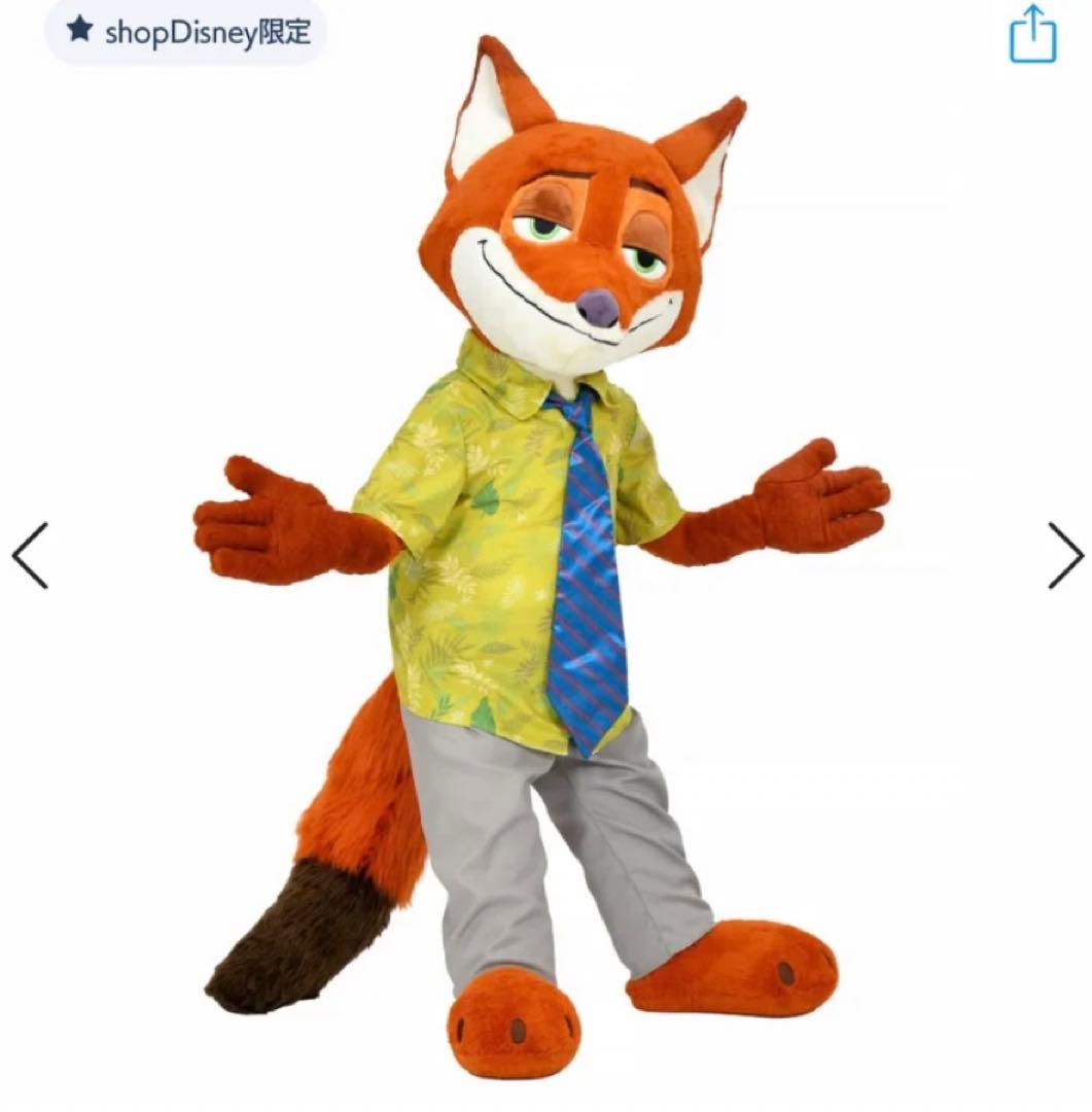 ディズニーストア ズートピア 等身大ニック 120cm ぬいぐるみ - メルカリ