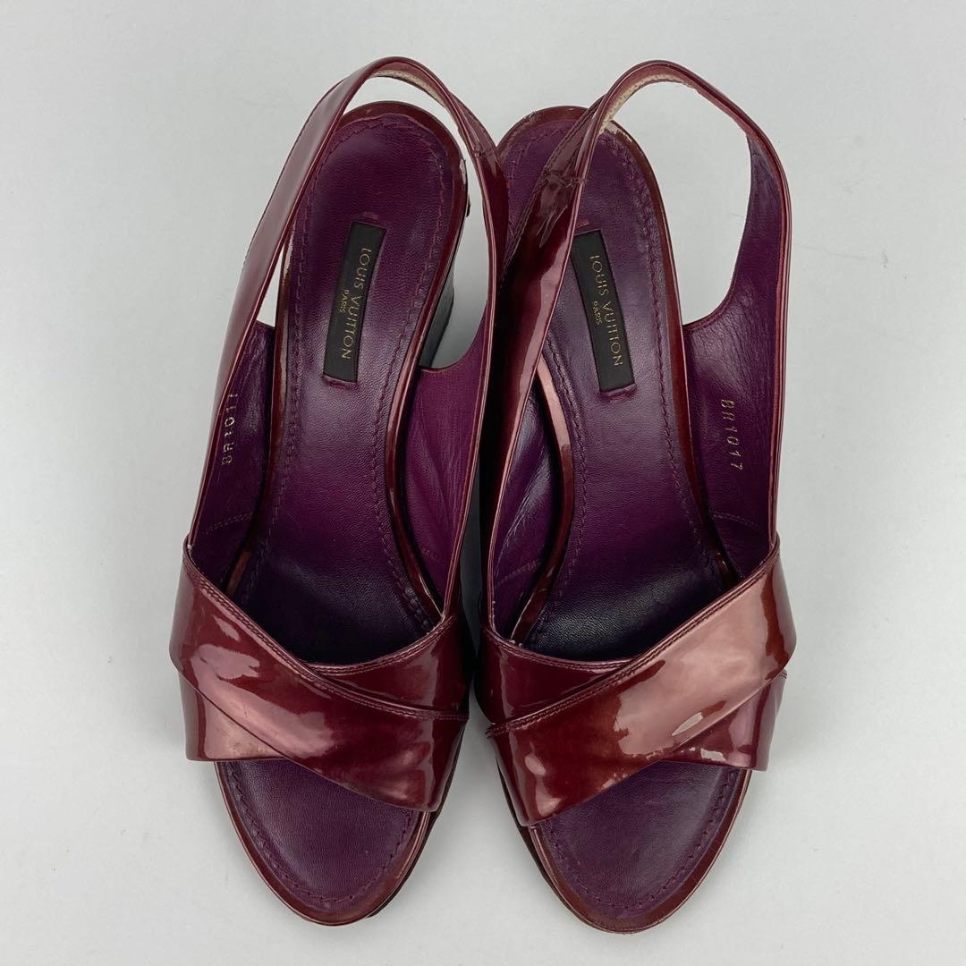 LOUIS VUITTON ルイヴィトン LV サンダル ヒール 37ハーフ - メルカリ