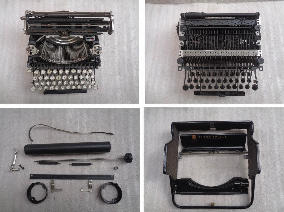 実働品　UNDERWOOD FOUR BANK タイプライター　ヴァイオレット