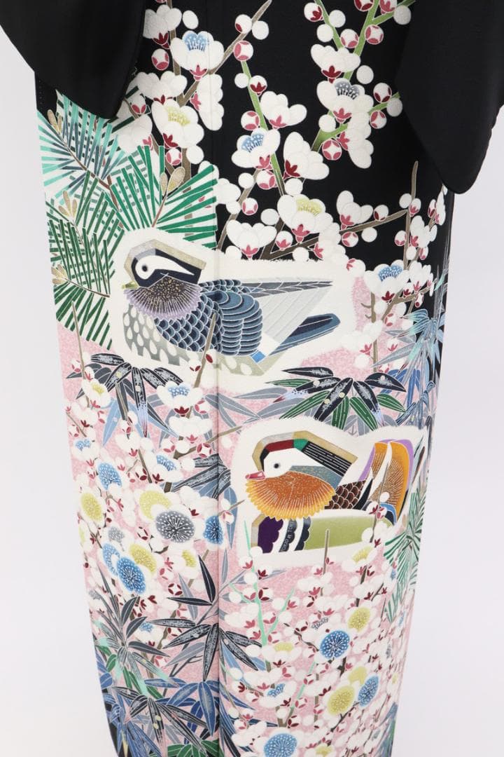 《ひろ★裄直し＋紋の入れ替＋黒留袖羽田登喜男松竹梅におしどりDB12-1》