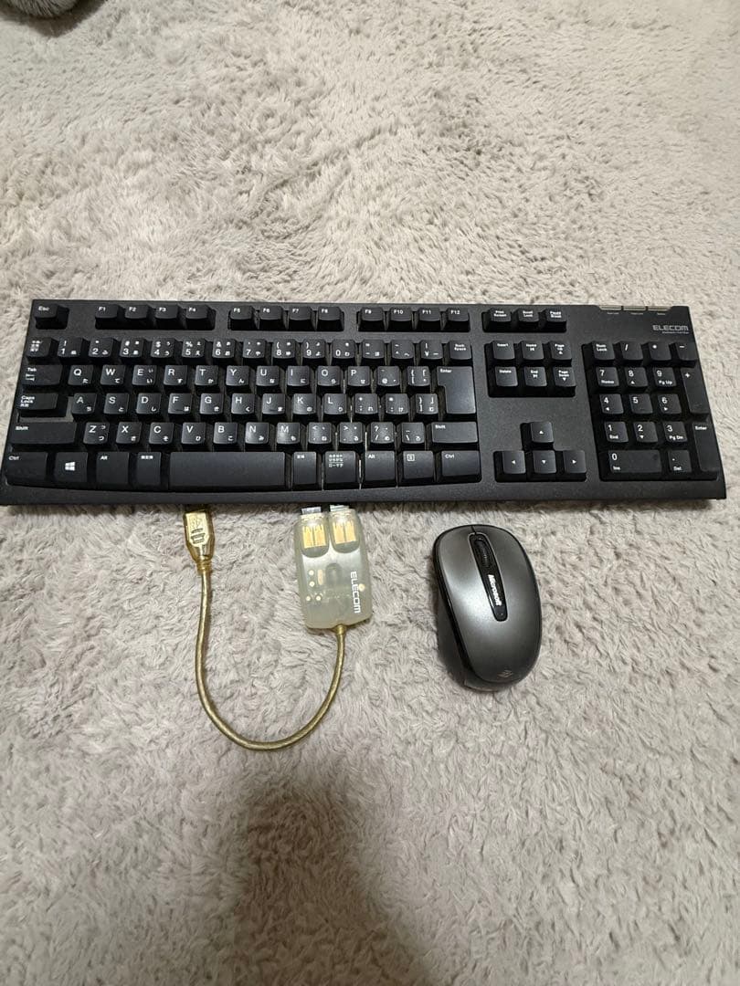キーボード＋Microsoft マウス＋USBハブ 3点セット 動作確認済み キーボード・マウスセット (Windows11対応) SKB-WL39SETBK [ワイヤレス