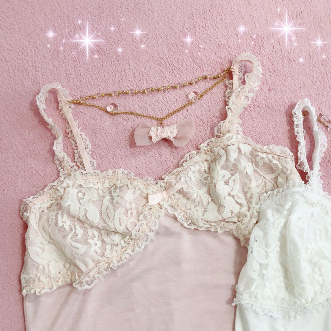 ☆リズリサLIZLISA☆チャーム付きインナーキャミソール2枚セット☆新品