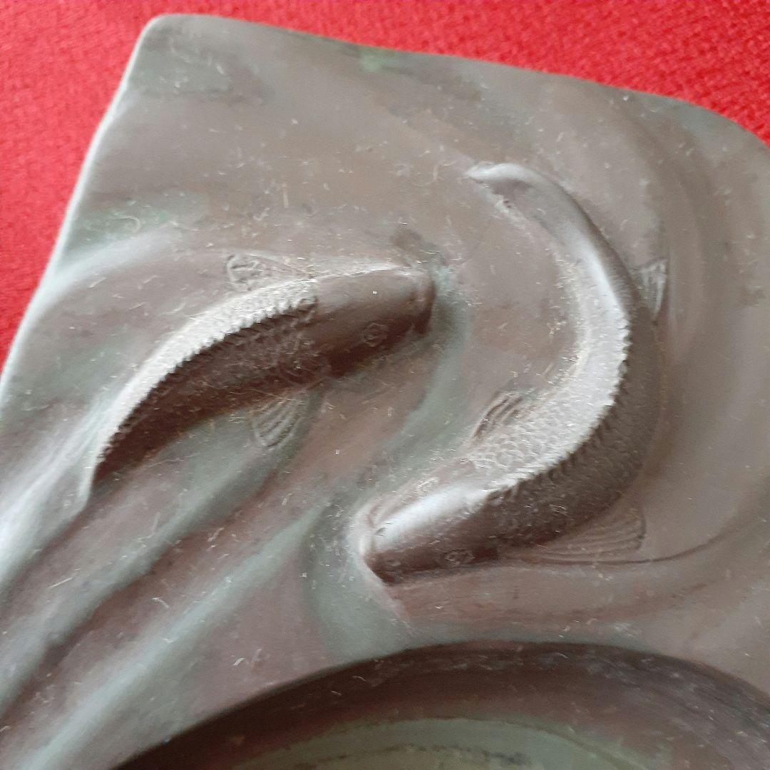 ❤️芸術の秋‼️韓国の硯 鯉の動きのあるやさしい彫刻が珍しいステキな