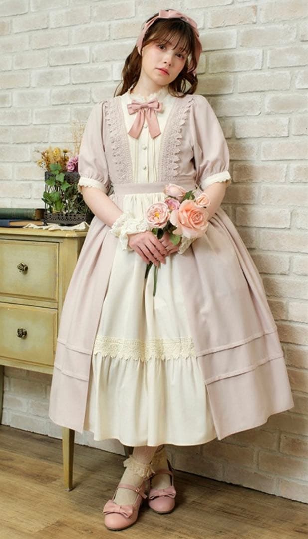 axes femme kawaiiエレガントドール ワンピース（ピンク） - メルカリ