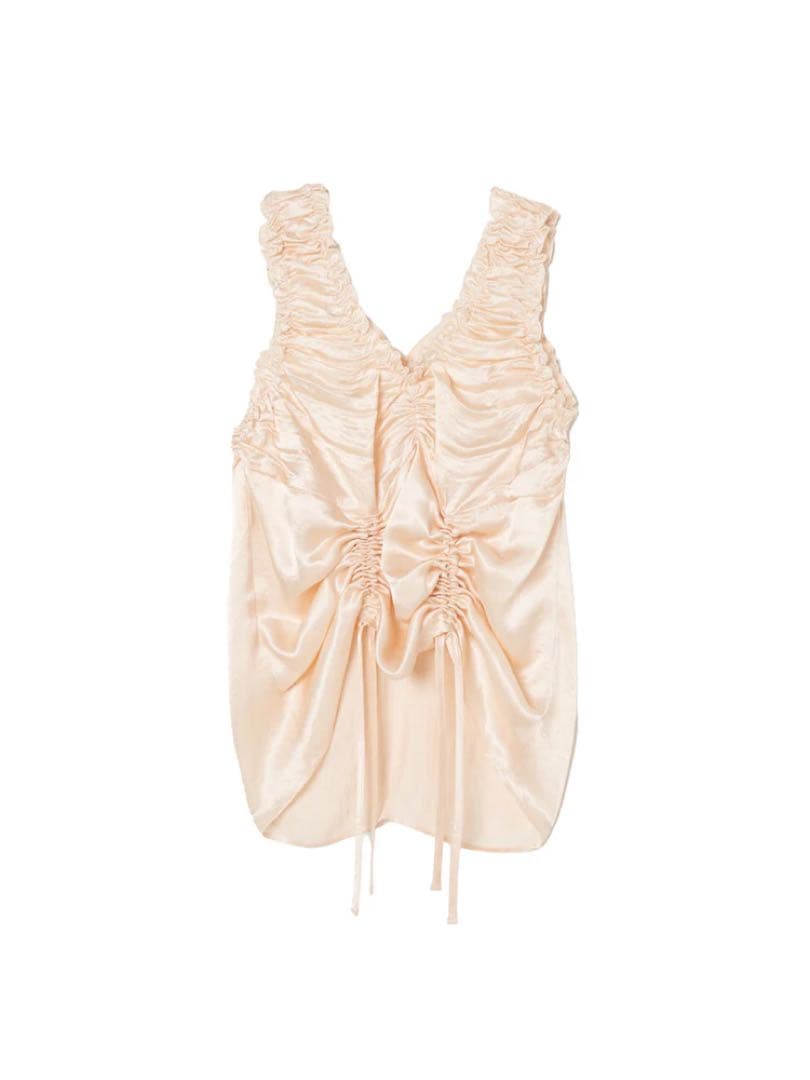 sahara】Gather Shirring Top ベージュ - メルカリ