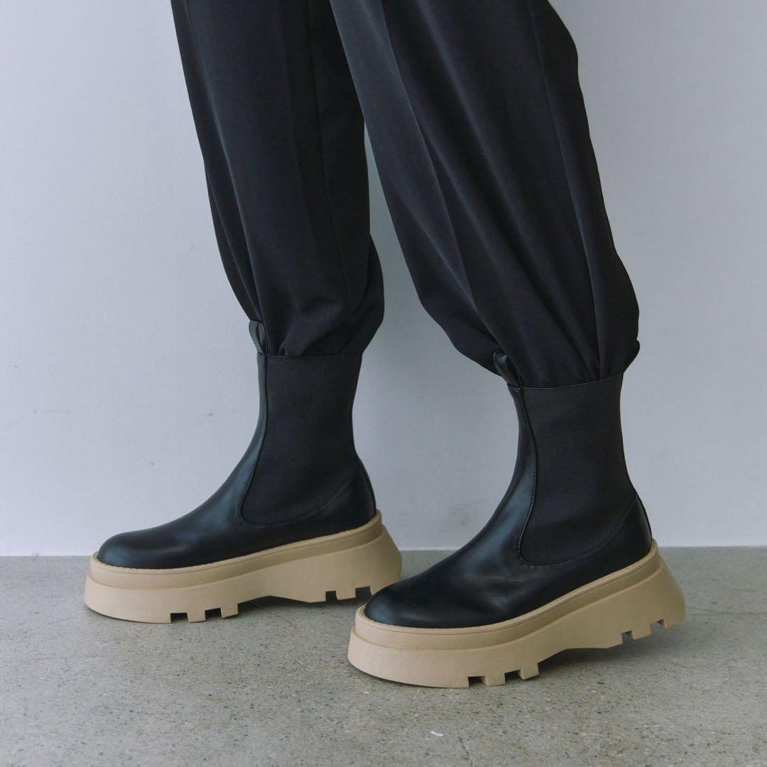 週末限定値下げ】新品未使用Mould soleサイドゴアショートブーツXL