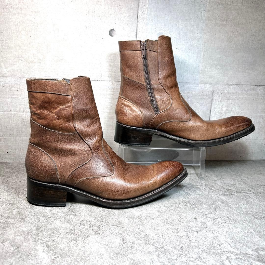 alfredo BANNISTER IN/zip boots/Y2K/お兄系/茶 - メルカリ