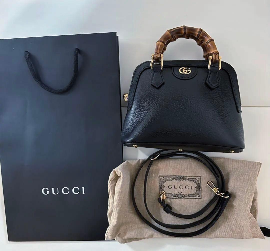 お値下げ グッチ バンブーバッグ ダイアナ ミニ - メルカリ