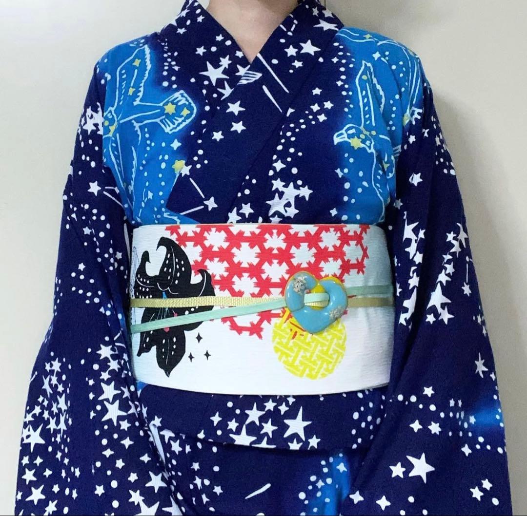 ハセガワアヤ ばらいろ 半幅帯 ユリ 百合