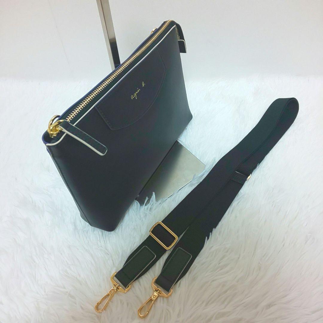 ✨極美品✨アニエスベー ショルダーバッグ サコッシュ 2way レザー