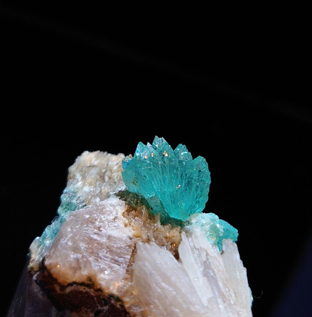 アポフィライト インド産 母岩付き 鉱石 鉱物 ミネラル 標本 原石 犬牙