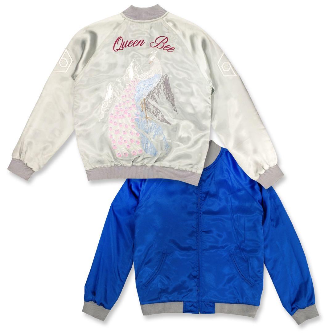 女王蜂オリジナルスカジャン　「氷山孔雀」 完全受注生産】女王蜂 オリジナルスカジャン「氷山孔雀」 サイズXL