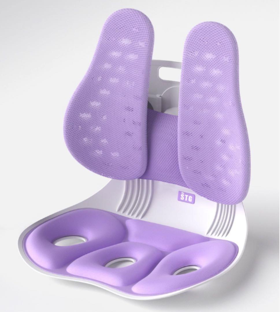 腰痛クッション　椅子用　腰を守って大きく折り畳み　気嚢タイプ 腰痛 クッション 持ち運び 椅子 車 新幹線 飛行機 オフィス 女性 車用