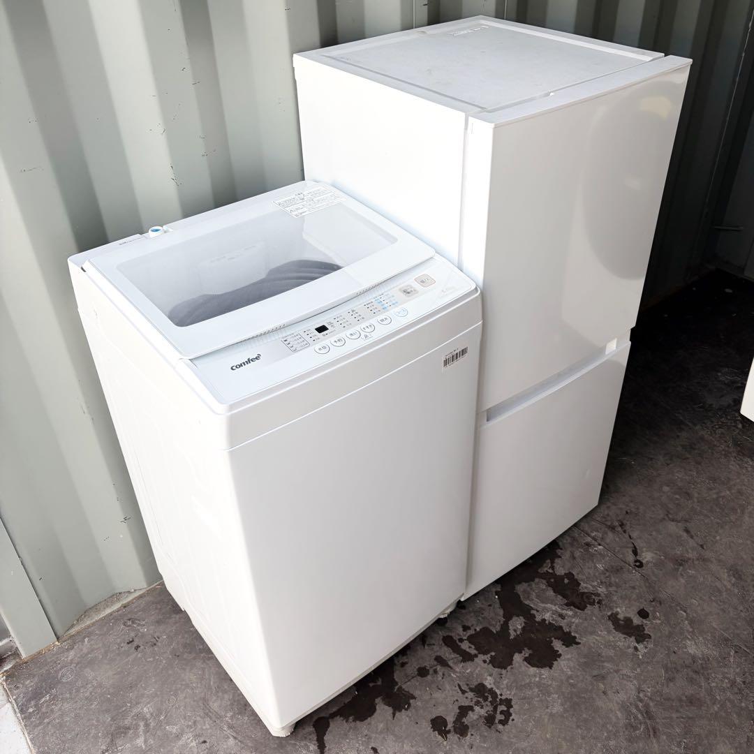 運搬取付無料！シンプルホワイト純正Haier・comfee2点セット！完動超美