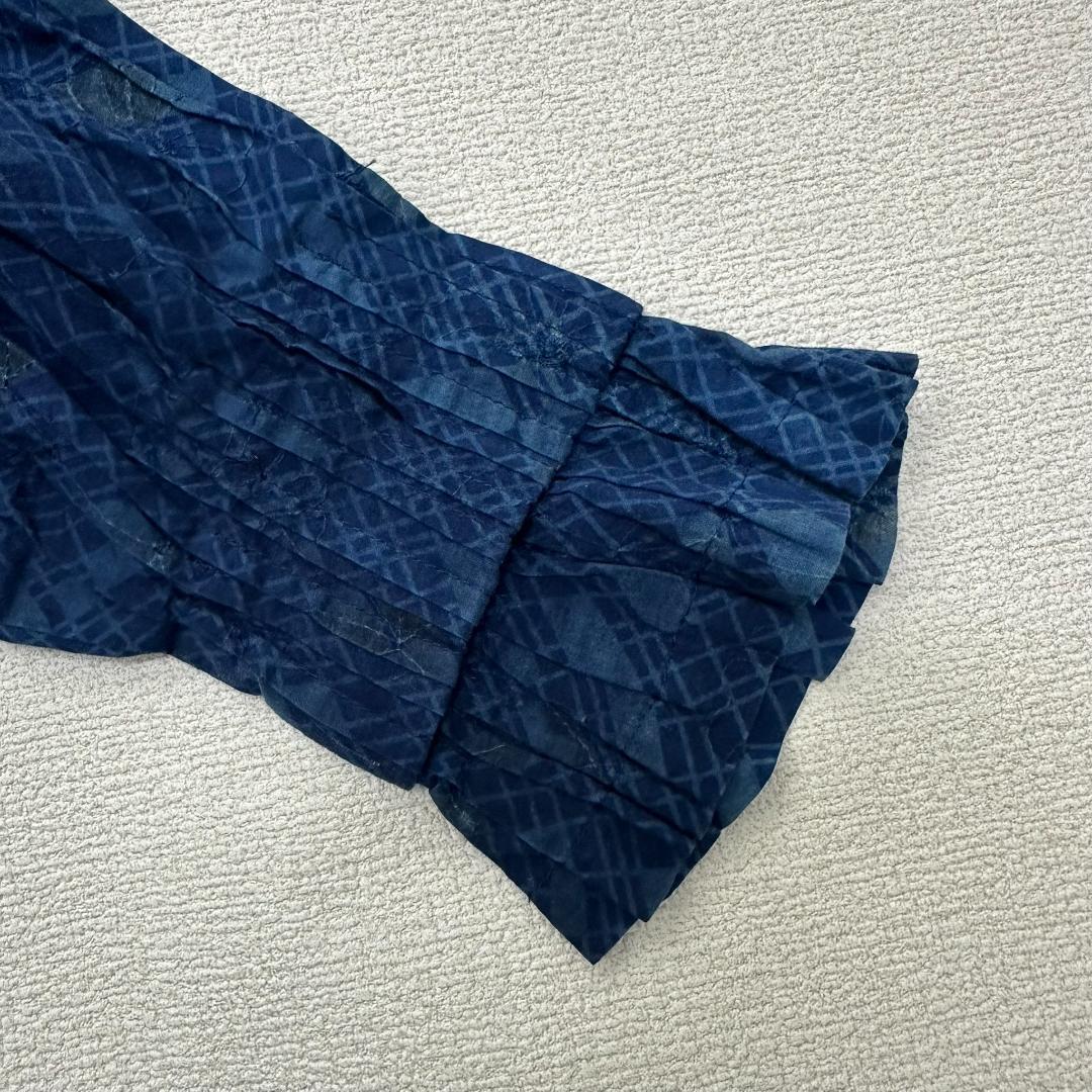 極美品】サードブルーキョウト ロングシャツ 本藍染 麻100％ L相当 紺
