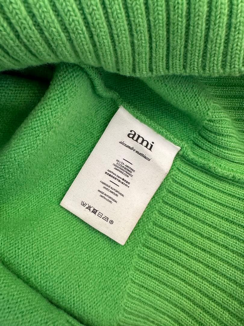 Ami グリーン タートルネックニット - メルカリ