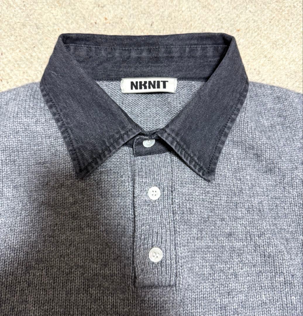 nknit☆denim collar raccoon KNIT☆ニット☆デニム - メルカリ