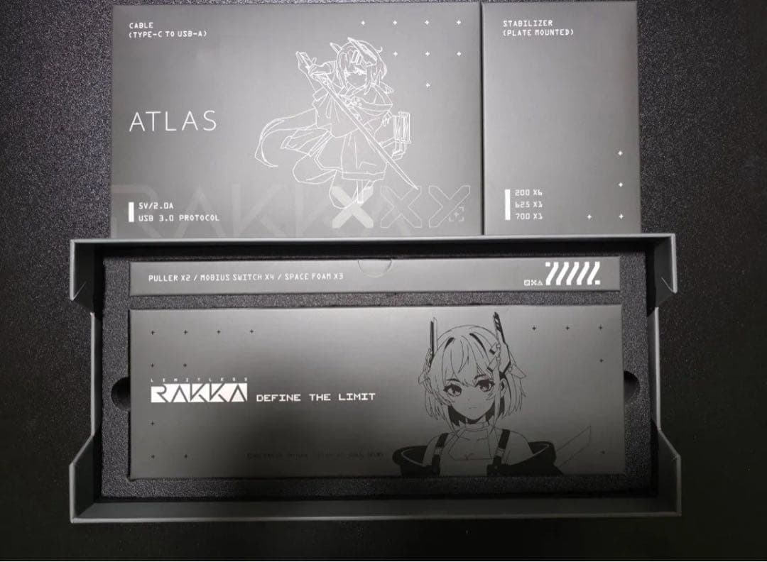 キーボード RAKKA 60 Atlas 2.25U+1.25U+2.75U space