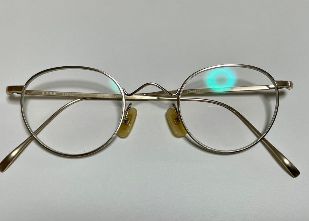 値下‼️未使用金子眼鏡人気ビンテージKV-47L BWG2 伊達ブルーライトカット