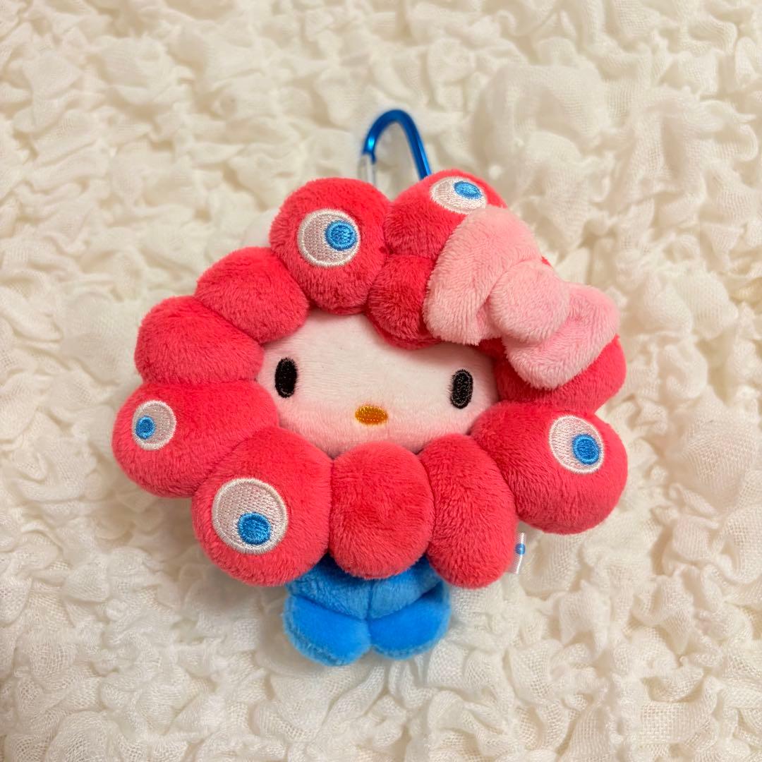 新品未使用】万博ミャクミャクキティ ぬいぐるみ カラビナ付き - メルカリ