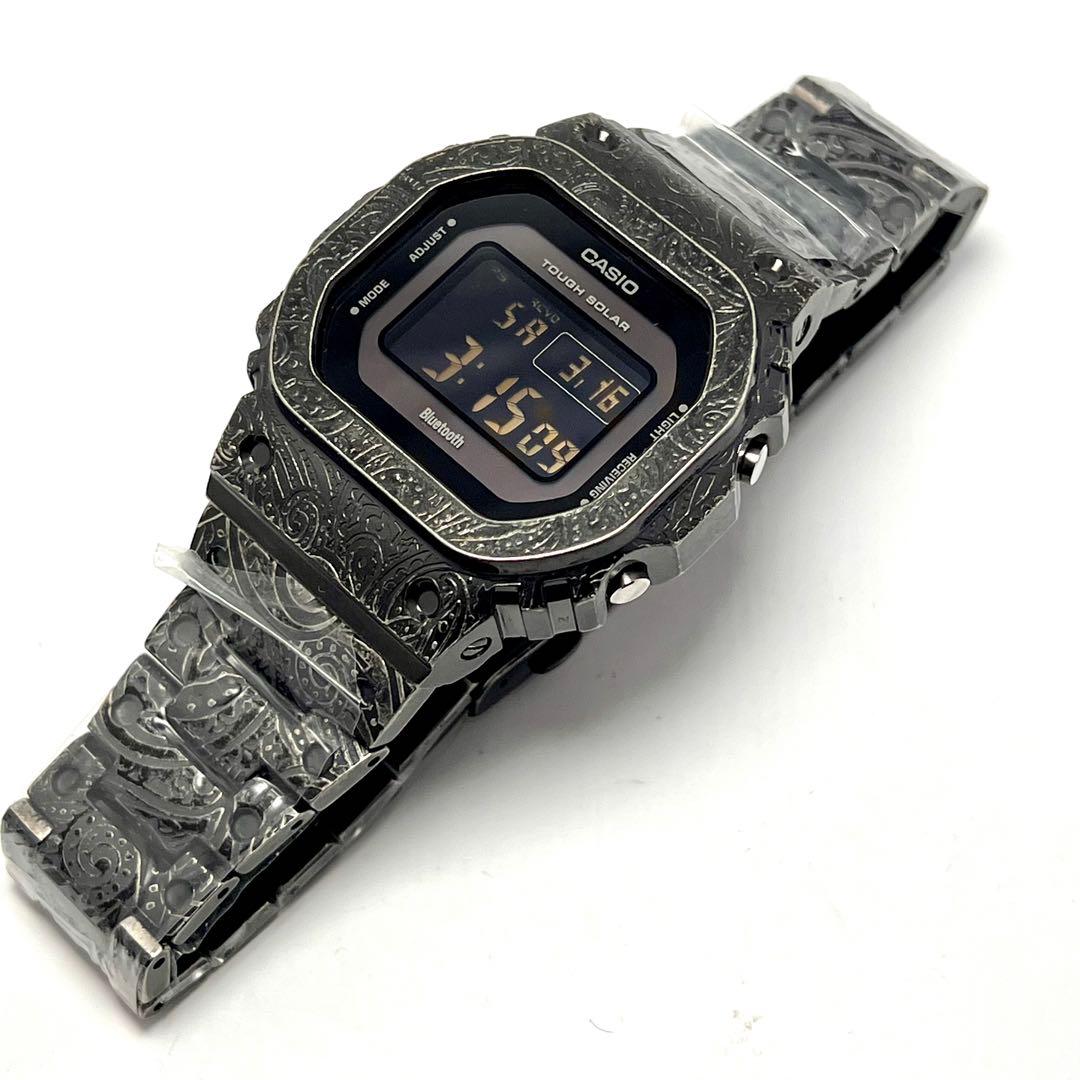 G-SHOCK GW-B5600フルメタルカスタム ペイズリー柄 電波ソーラー