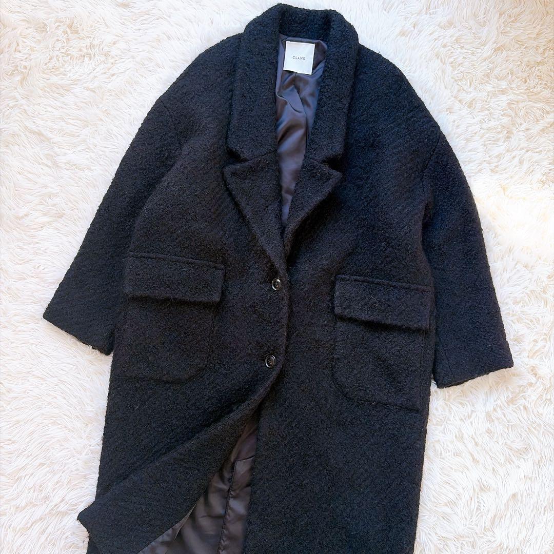 CLANE クラネ ウール ボアロングチェスターコート マキシ丈