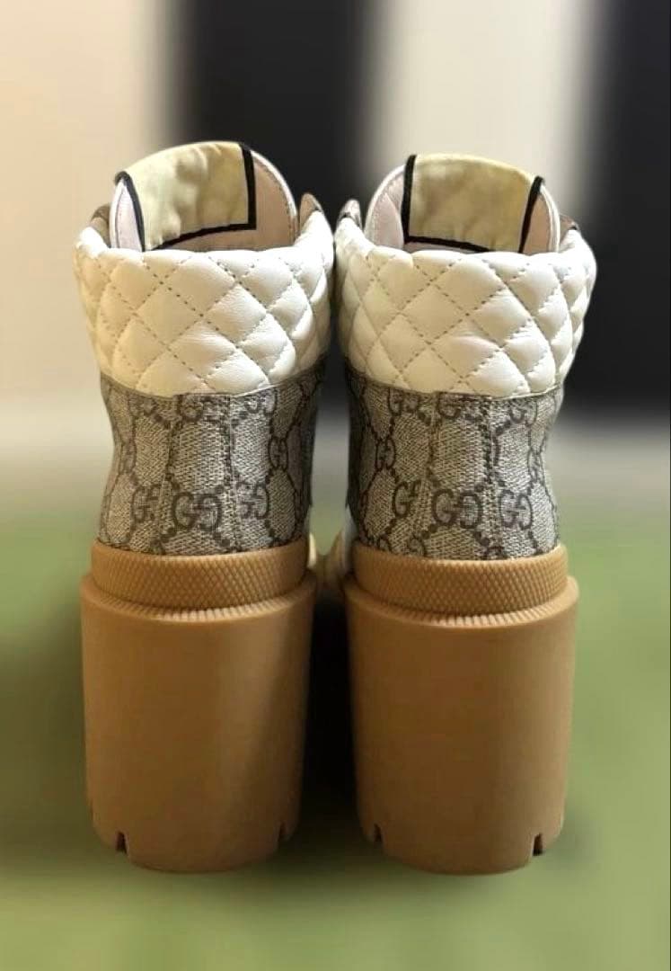 【超美品】グッチGGスプリーム アンクルブーツ36 1/2 23.5cm