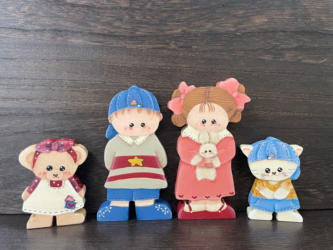 トールペイント 作品 かわいい 置物 4個セット カントリー雑貨 - メルカリ