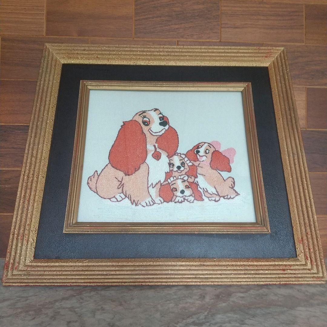 ヴィンテージ アンティーク ☆ 松鳩文化刺繍 ディズニー わんわん物語