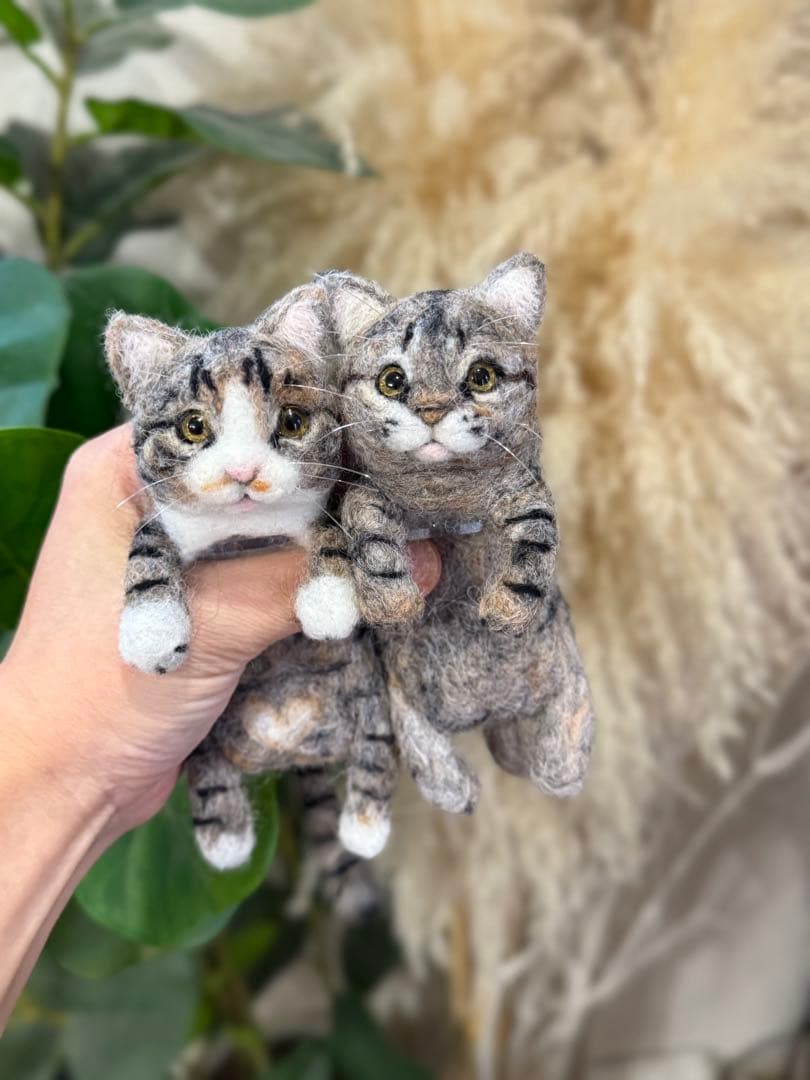 羊毛うちの子 クリップペット マスコット ペット うちの子 プレゼント