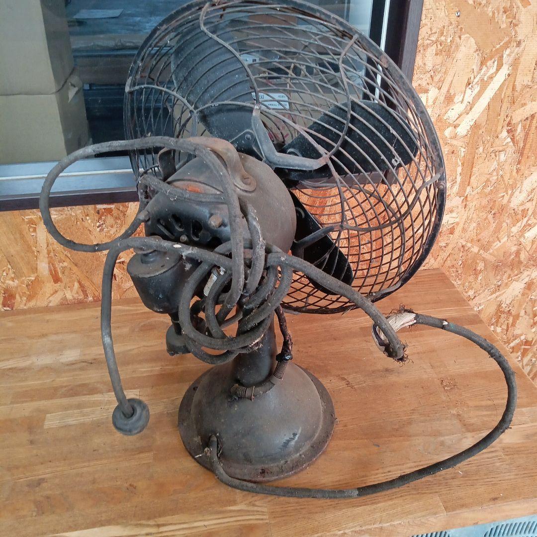 芝浦製作所 C-7032 英語表記 アンティーク 鉄製 扇風機 ジャンク