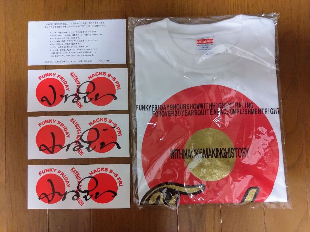 NACK5ファンキーフライデーTシャツMサイズ1着スッテカー2枚セット