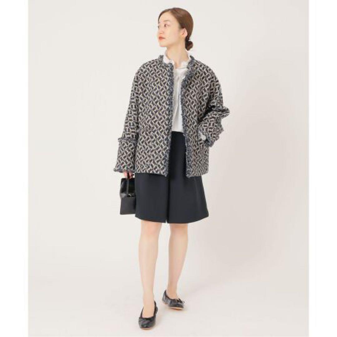 IENA ノーカラーツイードジャケット - メルカリ