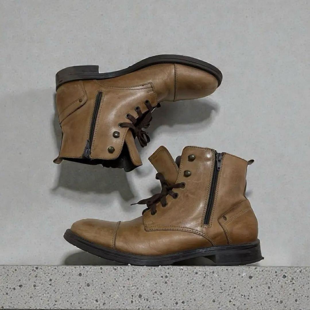 2000s archive real leather sidezipboots - メルカリ