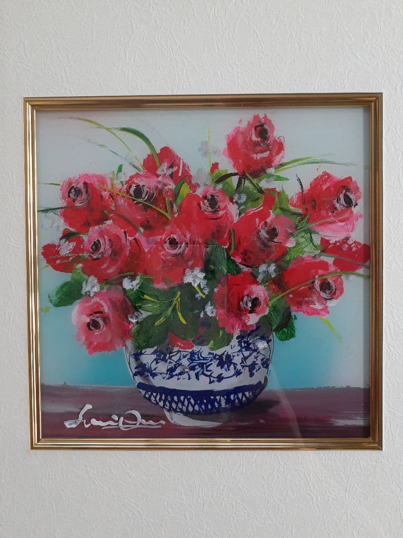 日本アクラス画第一人者大野剛正氏「良き日」(油彩ガラスアクリル絵