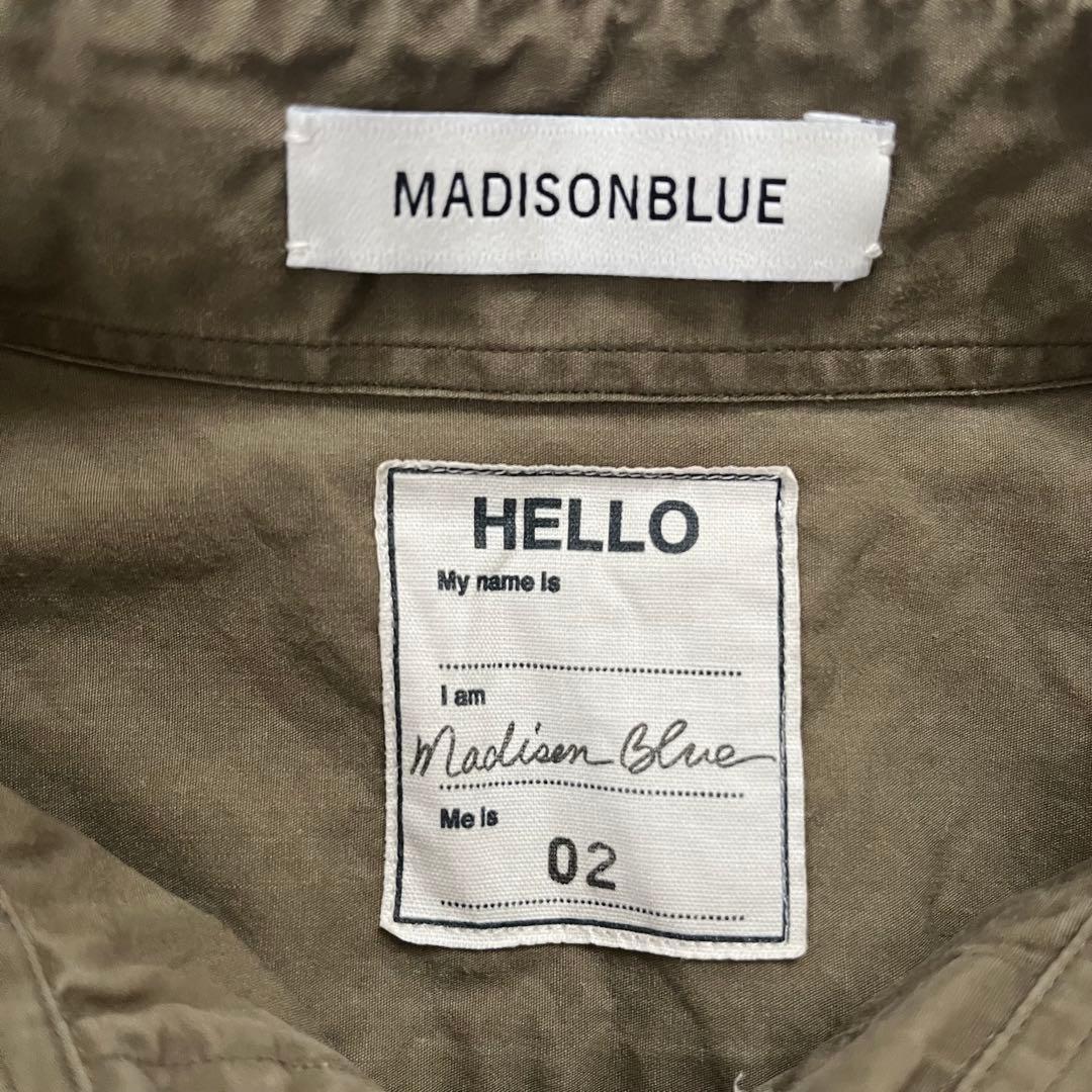 希少 02サイズ マディソンブルー マダムシャツウォッシュアウト カーキ
