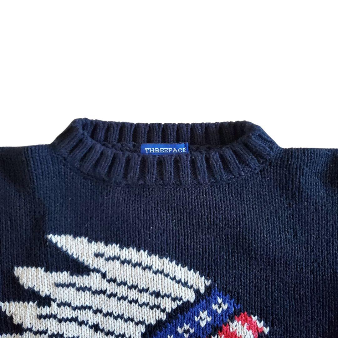 スリーフェイス インディアンコットンニット ラルフローレン セーター