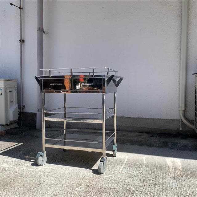 ステンレス｜メディカルサイドワゴン｜ 楽天市場】【ポイント6倍】高田ベッド 3段ステンレス器械卓子