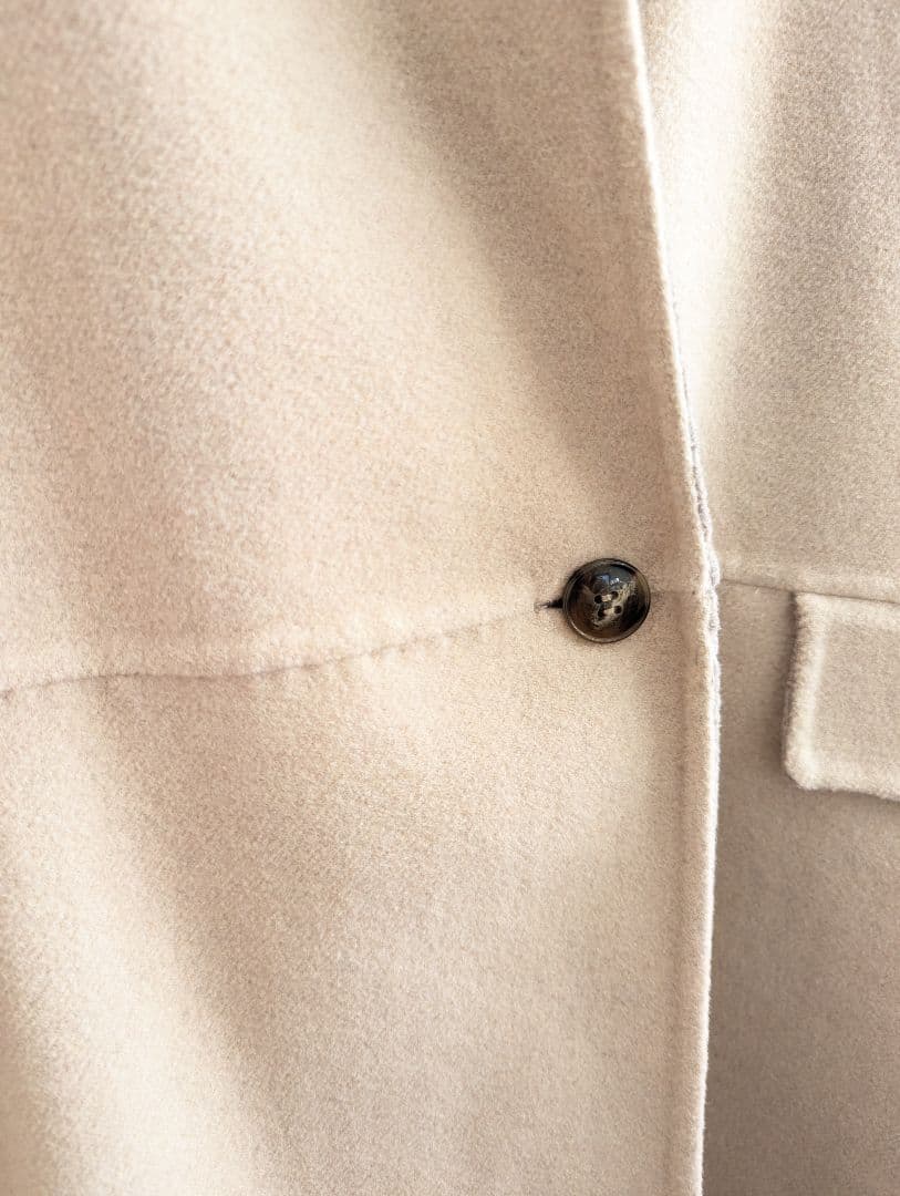 美品】SHIPS any フード付 リバーウール混コート ゆったりサイズ