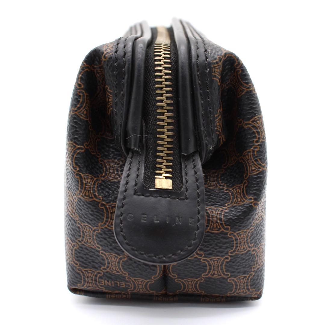 美品】CELINE MC00.1 黒マカダム柄 アクセサリーポーチ ブラック