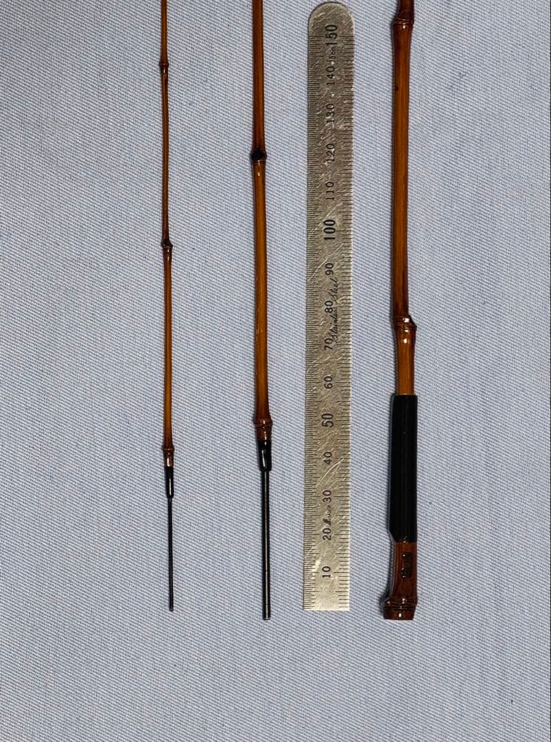 品川和竿やす製作の全竹タナゴ竿 三本継