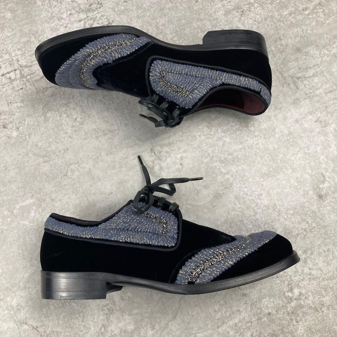 未使用品 ドルチェ&ガッバーナ ベロア ビジュー シューズ 6 1/2