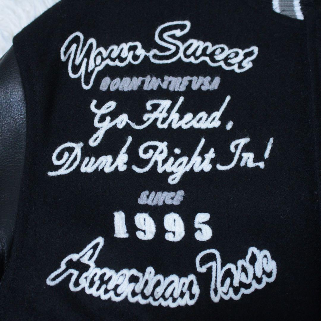 入手困難 00s DONUT & COFFEE フルデコ スタジャン Y2K 黒