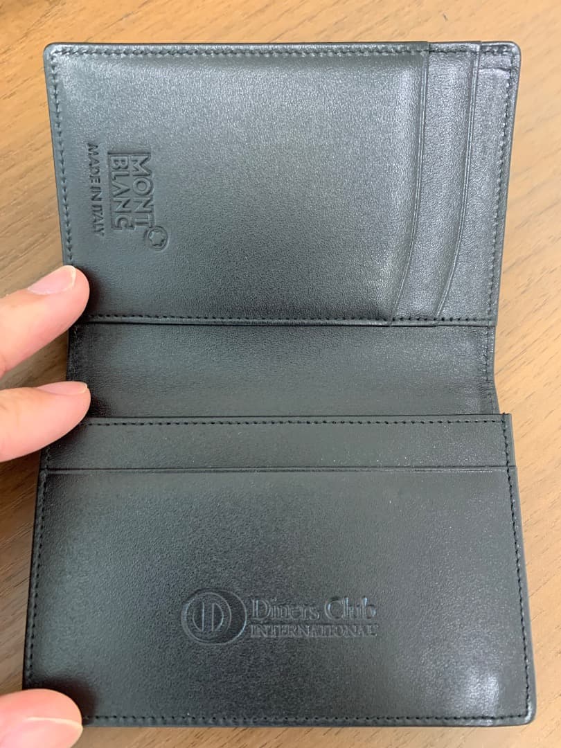 Mont Blanc ブラック 名刺入れ MONTBLANC モンブラン 名刺入れ 30304 マチ有り ブラック U007167