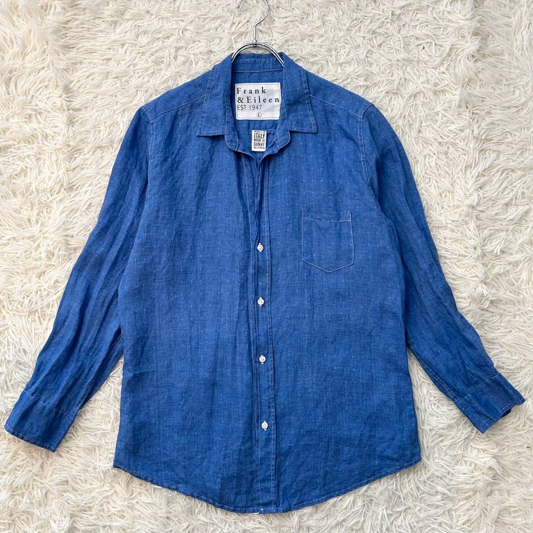 ✨美品・希少✨ フランクアンドアイリーン スキッパーシャツ 麻100