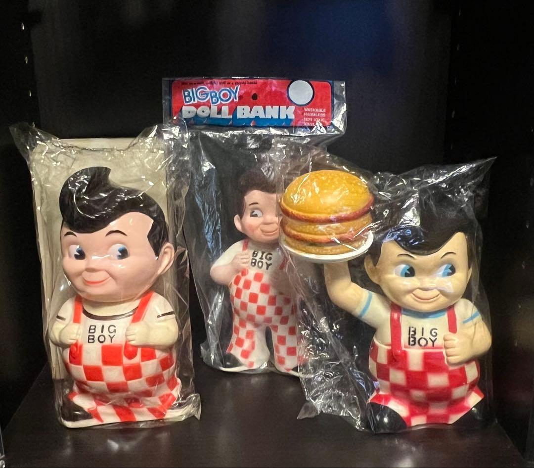 ★3点セット★ビンテージ★BigBoy★ビッグボーイ★貯金箱★未開封★ ヴィンテージ BigBoy ビッグボーイ ソフビ 貯金箱 3体セット - メルカリ