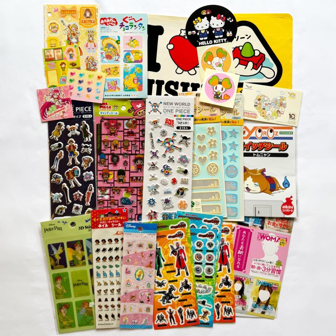 当時物】平成 レトロ シール サンリオ ディズニー スヌーピーなど 大量