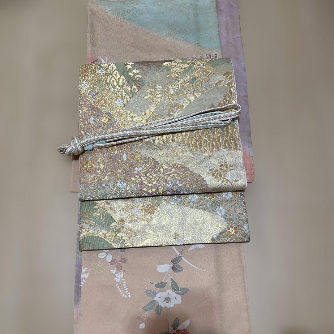 服部織物 袋帯 正絹 礼装用 金彩山水文様】 - メルカリ